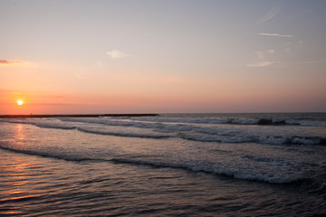 atardecer en el mar