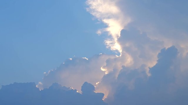 Time lapse of blue sky with cloud
