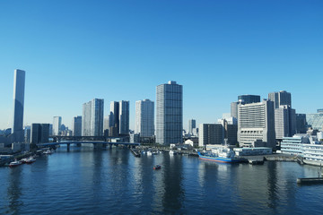 Fototapeta na wymiar Tokyo bay area building