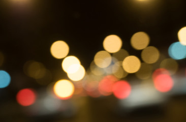 Abstract Bokeh blurred color light close up