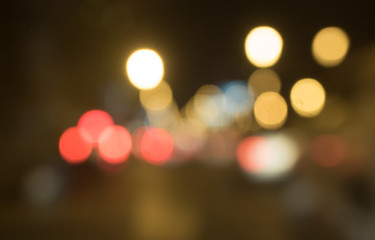 Abstract Bokeh blurred color light close up