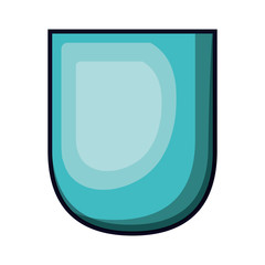 badge in aquamarine color with brightness vector illustration