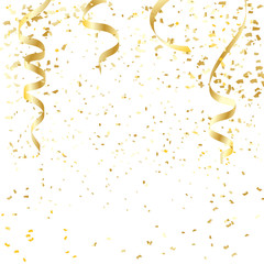Gold confetti celebration