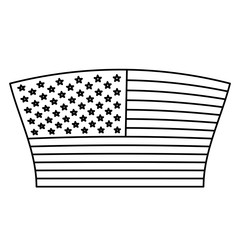 flag united states of america geometric design monochrome icon on white background vector illustration
