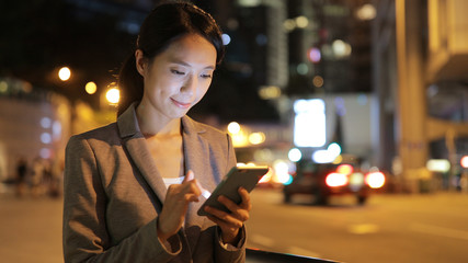 Business woman use of cellphone