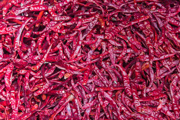 Naklejka premium Close up Dried red chili
