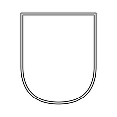 Obraz premium badge in black silhouette and double contour vector illustration