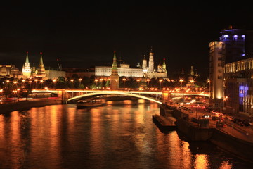 Obraz premium Night View of Moscow Russia