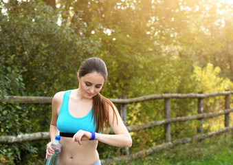 Couple running outdoors