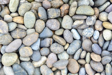Fototapeta na wymiar Texture of Grey Pebble Stones
