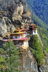 Taktshang Goemba or Tiger's nest monastery, Paro, Bhutan.