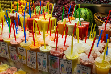 Variety of fruit juices
