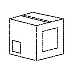Cardboard box isolated icon vector illustration graphic design