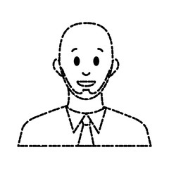 Businessman avatar cartoon icon vector illustration graphic design