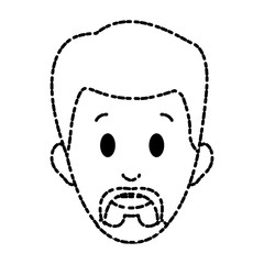 Man smiling cartoon icon vector illustration graphic design