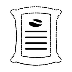 Coffee beans sack icon vector illustration graphic design