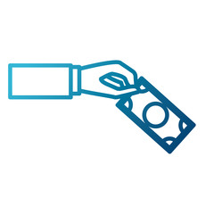 Hand with Money billet isolated icon vector illustration graphic design