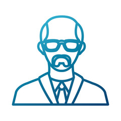 Businessman avatar cartoon icon vector illustration graphic design