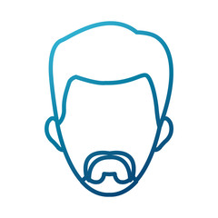 Man smiling cartoon icon vector illustration graphic design