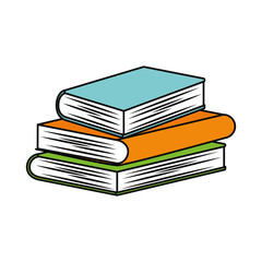 academic books icon over white background vector illustration