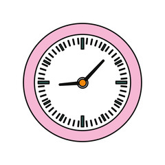 clock icon over white background vector illustration