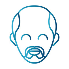 Man smiling cartoon icon vector illustration graphic design