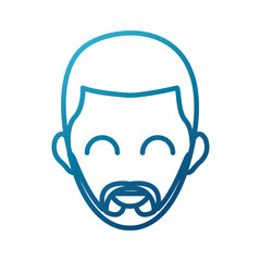 Man smiling cartoon icon vector illustration graphic design