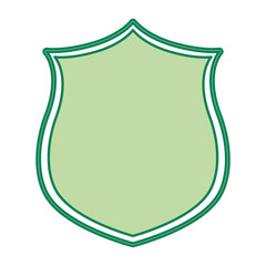 shield icon over white background colorful design vector illustration