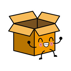 Cardboard box isolated icon vector illustration graphic design