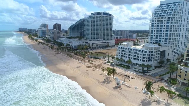 Sand on Fort Lauderdale Beach Boulevard after Hurricane Irma