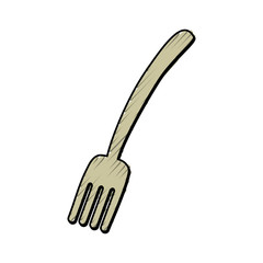 fork icon over white background vector illustration