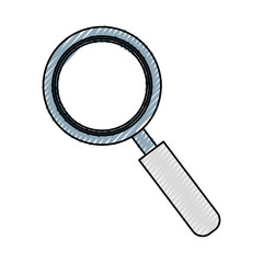 magnifying glass icon over white background vector illustration