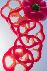 pimiento morron rojo rebanado