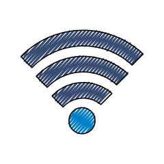 wifi sign icon over white background vector illustration