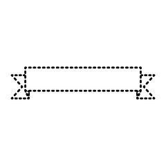 decorative ribbon icon over white background vector illustration