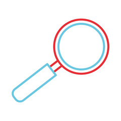 magnifying glass icon over white background vector illustration