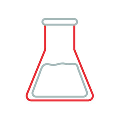 chemistry flask icon over white background vector illustration