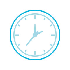 clock icon over white background vector illustration