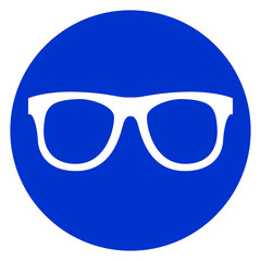 glasses blue circle icon