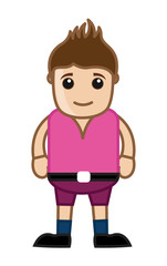 Fashionable Cool Boy vector clip-art illustration