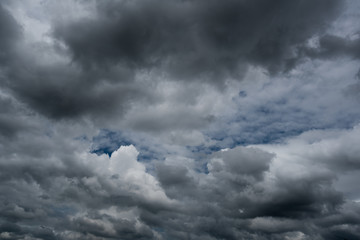 dark storm clouds with background,Dark clouds before a thunder-storm.