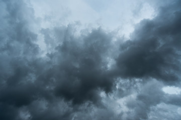 dark storm clouds with background,Dark clouds before a thunder-storm.
