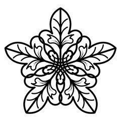 Modern Floral Snowflake