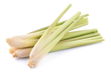 Fresh lemongrass isolated on white background.