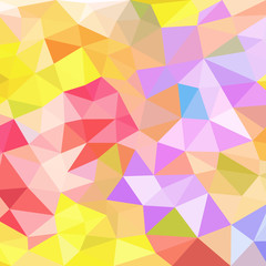 Abstract polygonal triangles background. Colorful vivid background of colored triangles with kaleidoscope effect
