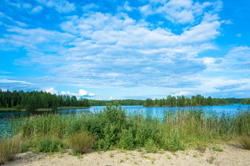 Beautiful lake in Karelia.