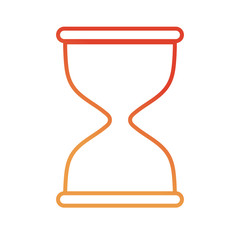hourglass icon over white background vector illustration