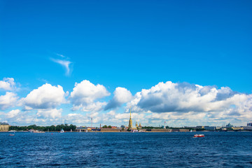 Landscape with the Peter and Paul fortress, Saint Petersburg.