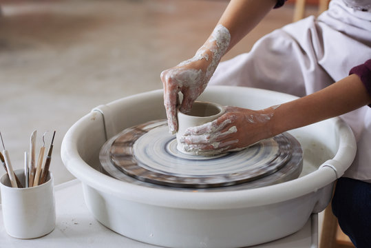 Working in pottery