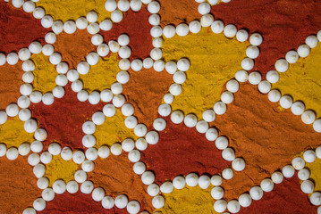 Colorful Handmade Spices Background 